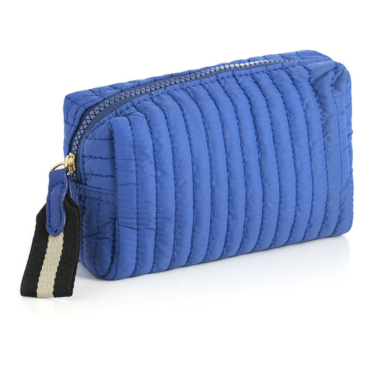 Ezra Small Boxy Cosmetic Pouch, Ultramarine