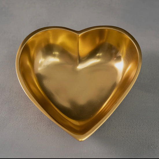 Polished Gold Heart Bowl Large