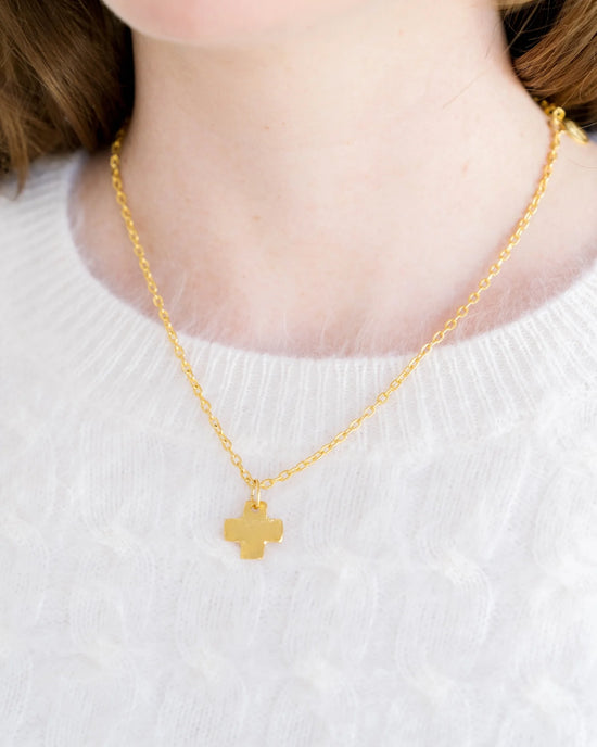 Delicate Gold Cross Necklace by Susan Shaw