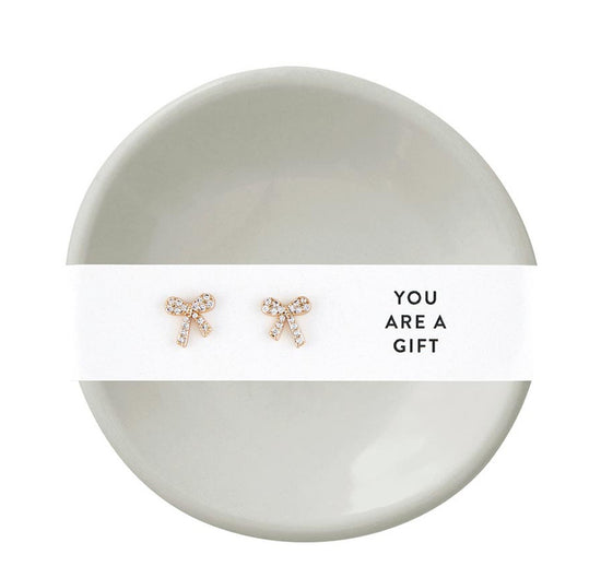 Holiday Stud Earrings & Trinket Tray Sets - You are a Gift