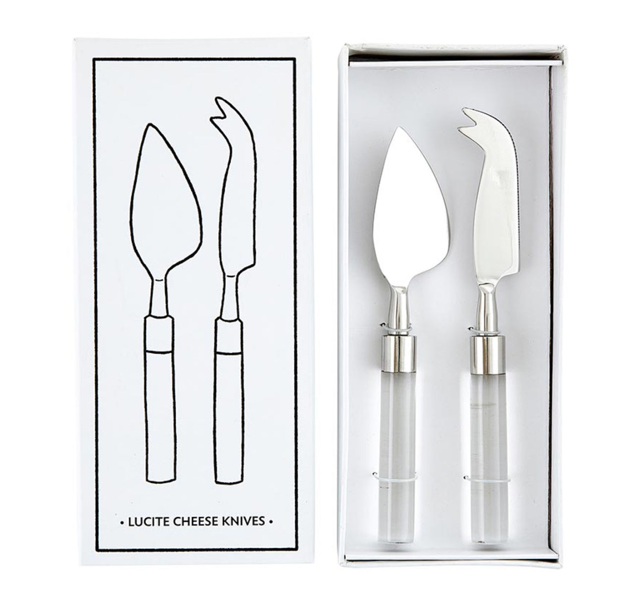 Lucite Cheese Knives - Set of 2