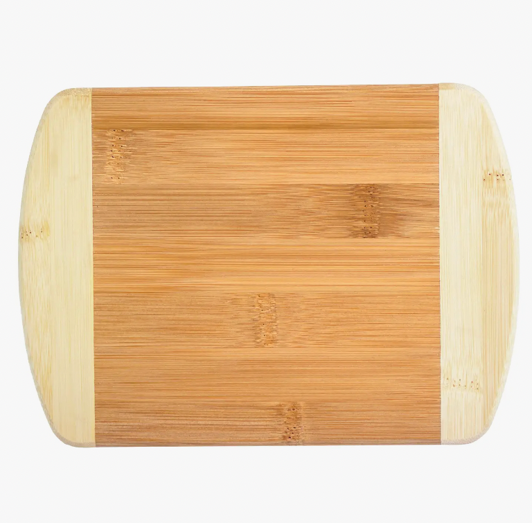 8" Two-Tone Bar Board, Small Bamboo Cutting Board